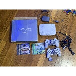 Sony PlayStation 1 PS1 Slim Console SCPH-101 w/ Controllers and Games In Box